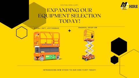 Introducing New Stock to Our Hire Fleet: Snorkel 3010P 5m and DINGLI 26ft Compact Scissor Lift JCPT1008AC