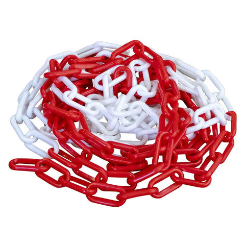 Red/White Plastic Chain 25m (ZSE074)