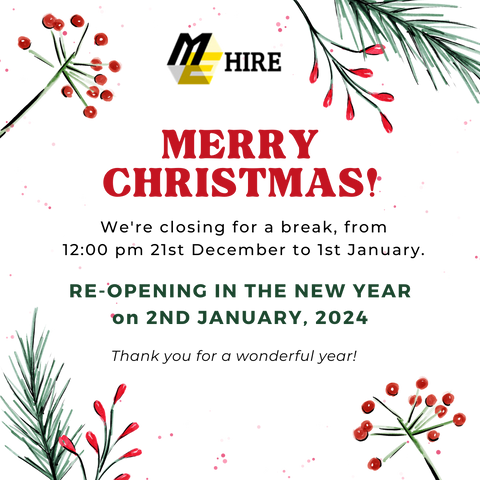 Merry Christmas and a Happy New Year from all of us at ME Hire Ltd!