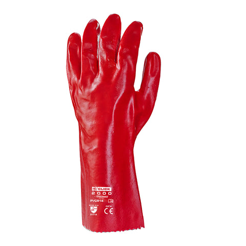 Red PVC Gauntlet 14” Gloves (PPEG011)